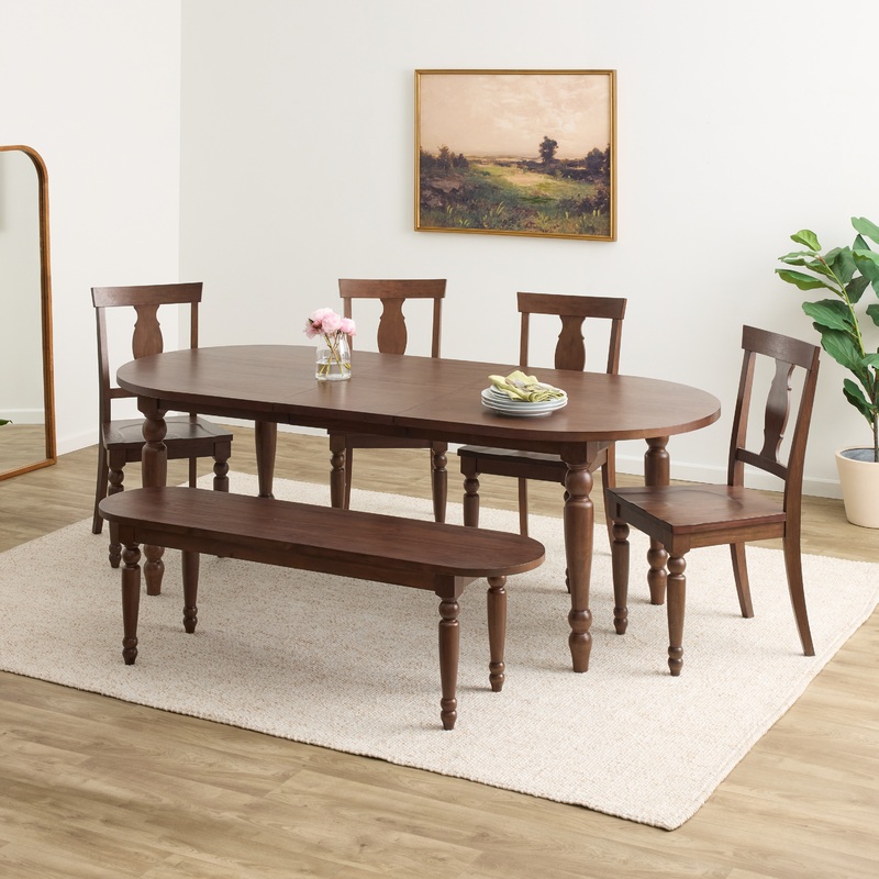 Woodbury Farmhouse 6 Piece Extension Dining Set