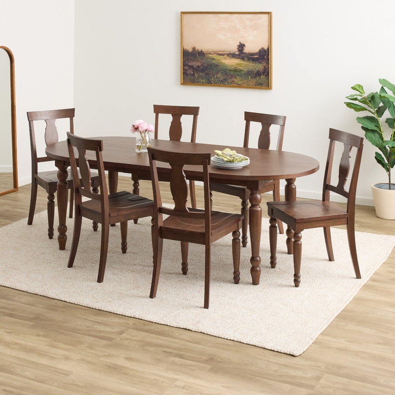 Woodbury Farmhouse 7 Piece Extension Dining Set
