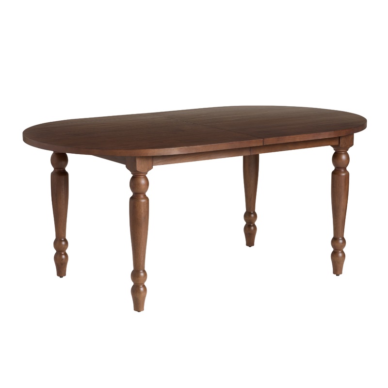Woodbury Oval Caramel Walnut Farmhouse Extension Dining Table