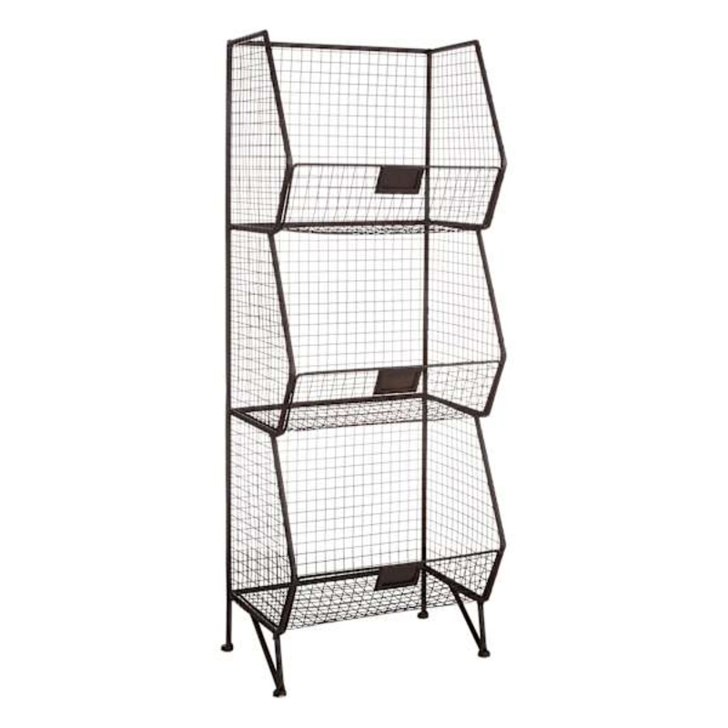 3-Tier Mesh Shelf, Black