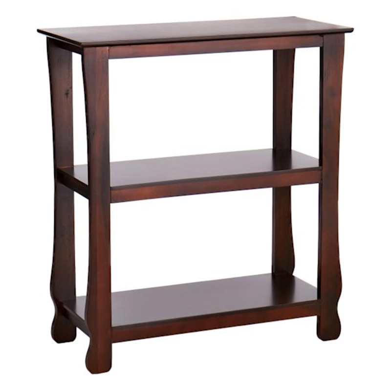 Theodore 3-Tier Thick Leg Bookshelf, Brown
