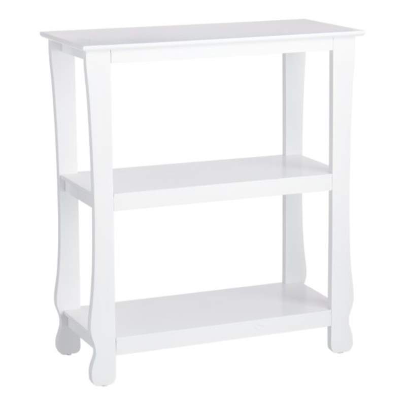 Theodore 3-Tier Thick Leg Bookshelf, White