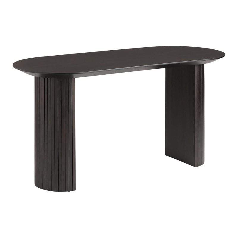 Smoke Black Wood Fluted Column Shanice Desk