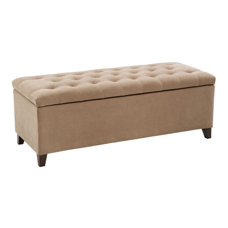 Wispy Tufted Upholstered Storage Bench