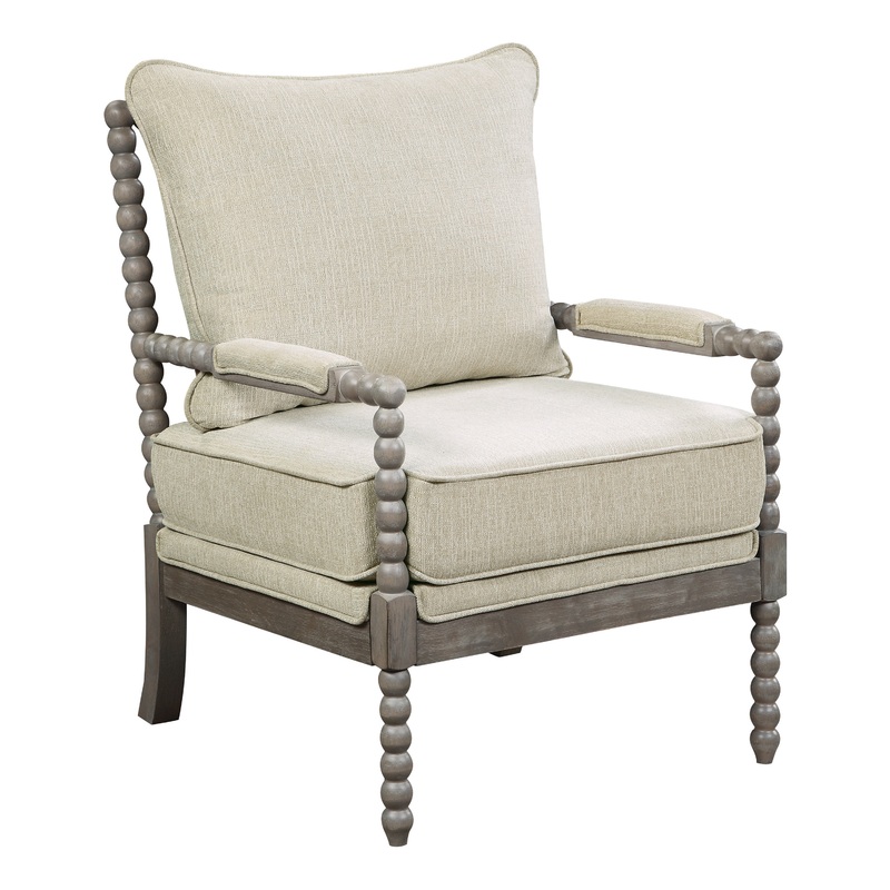 Stamford Brushed Gray Wood Bobbin Chair