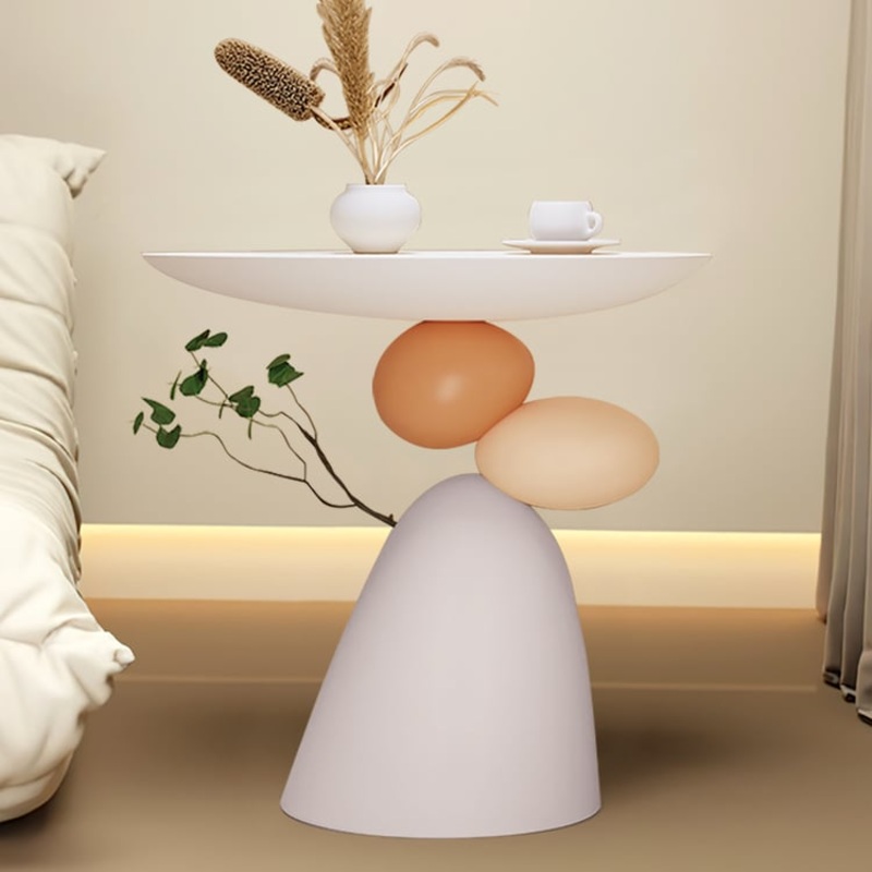 Abstract Plant Art Decor Resin Side Table