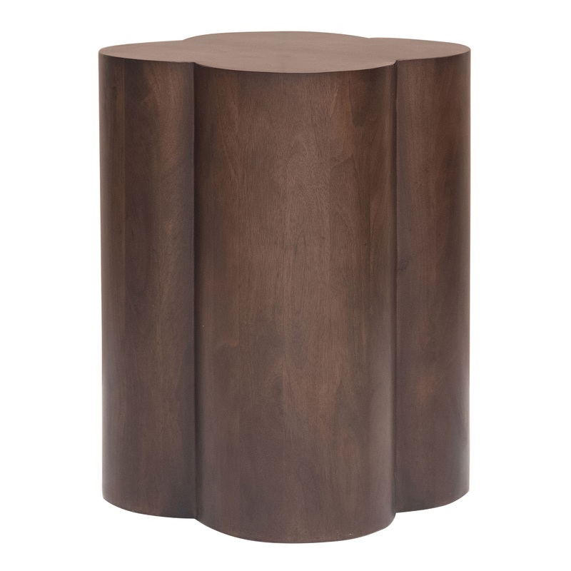Albi Natural Mango Wood Quatrefoil Side Table