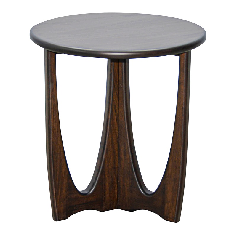 Watson Round Mahogany Wood Mid Century End Table