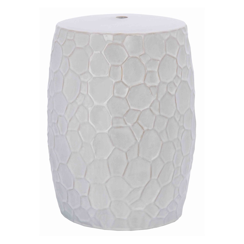 White Ceramic Bubble Side Table