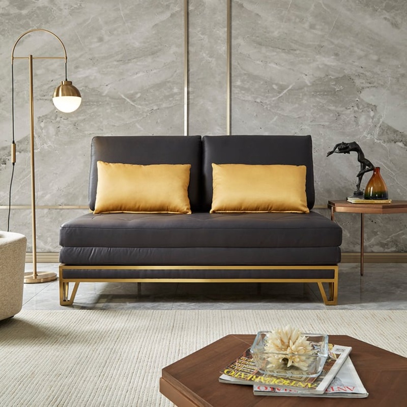 59″ Leath-aire Sleeper Sofa 2-Seater