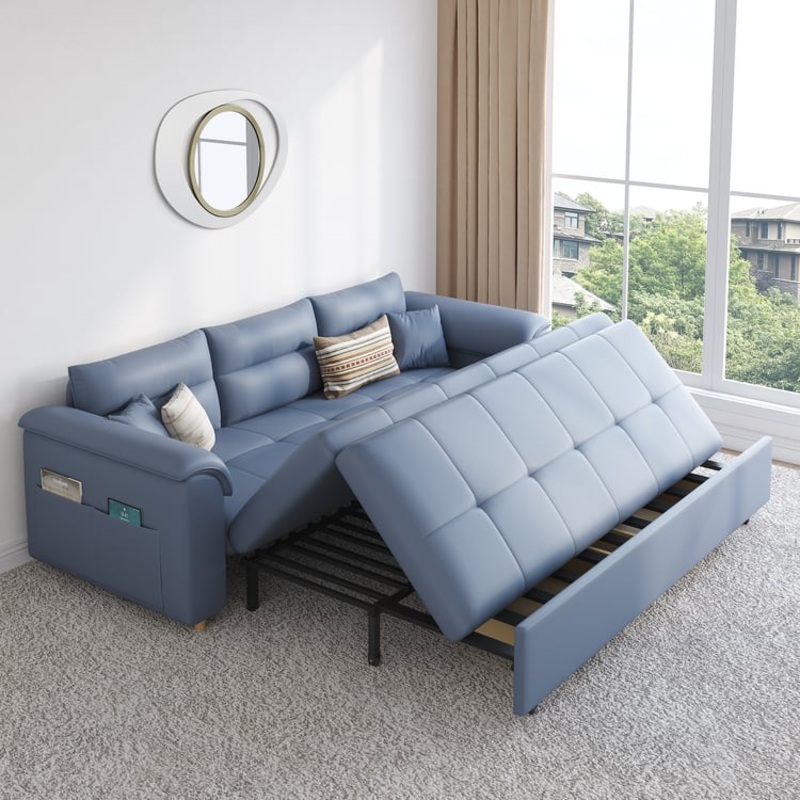 74″ Leath-aire Sleeper Sofa 2-Seater