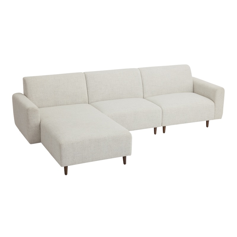 Sommerset Ivory Tweed 3 Piece Reversible Modular Sectional