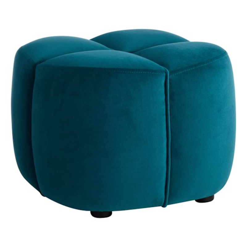 Tracey Boyd Petal-Like Shape Ottoman, Teal
