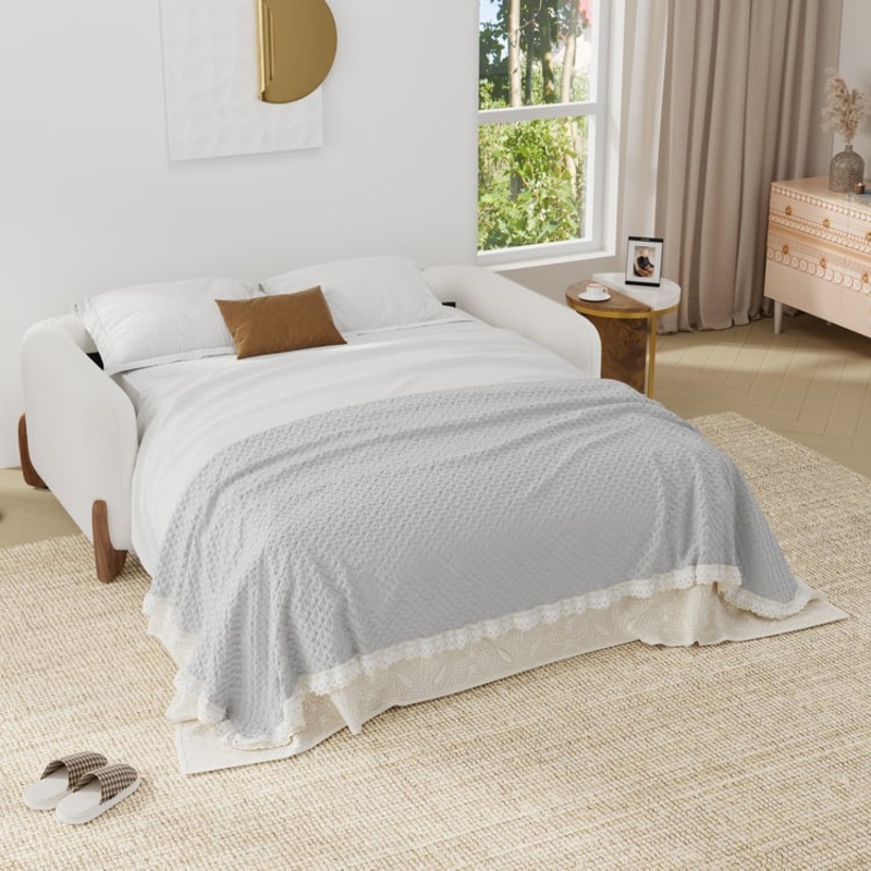 83″ Curva Boucle Pop-Up Sofa Bed with Mattress