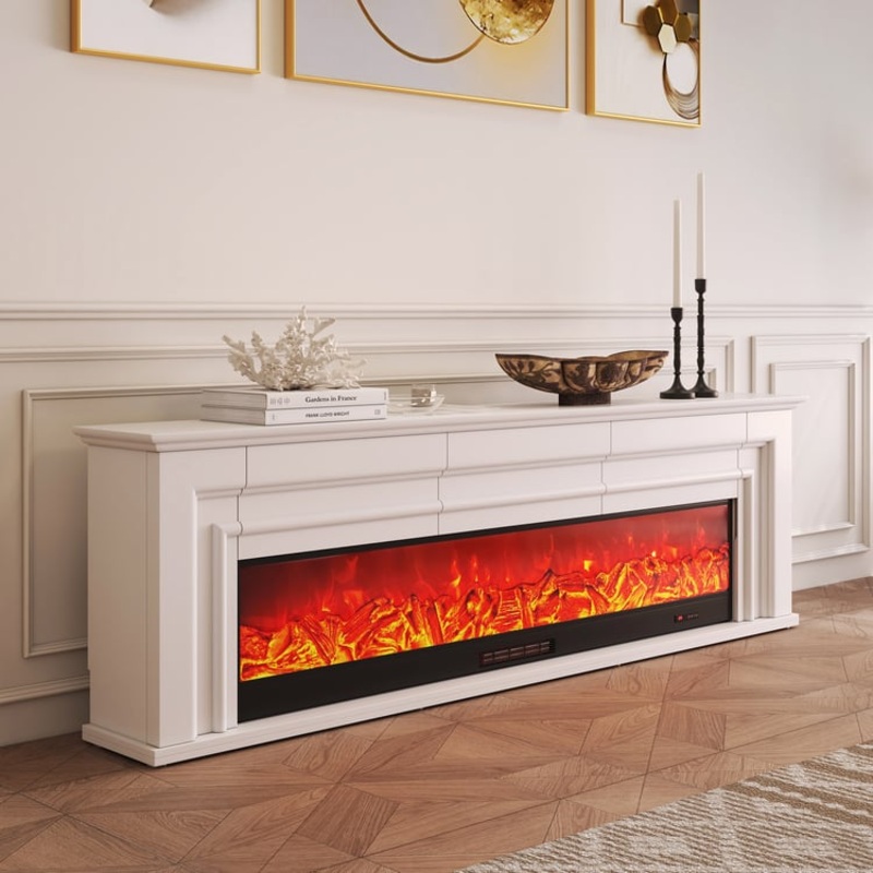 78.7″ Electric Fireplace TV Stand with Remote Control
