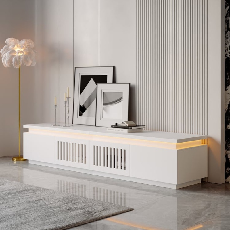 79″ Mid Century Modern TV Stand with Light