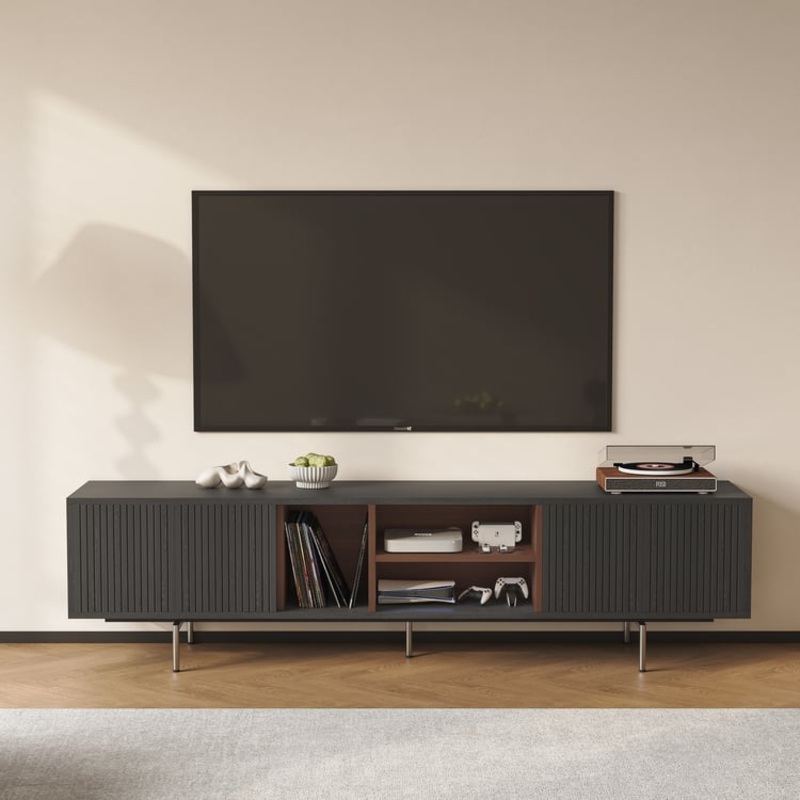 79″ Modern TV Stand with Open Storage