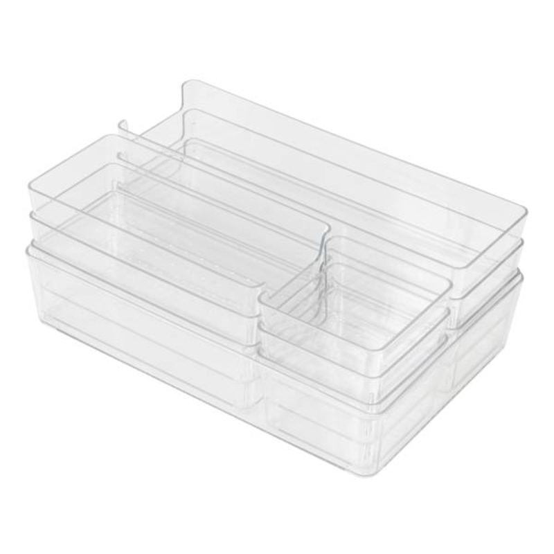 10-Piece Set Clear Desk Organizer Set