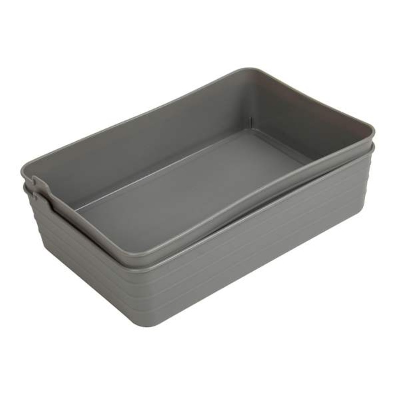 2-Pack Sort Storage Bin, Grey