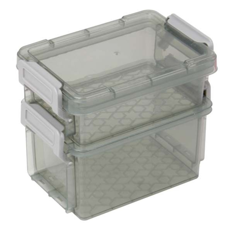 2-Piece Grey Storage Box Set
