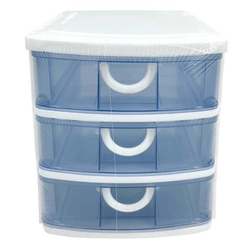 3-Drawer Mini Organizer, Blue