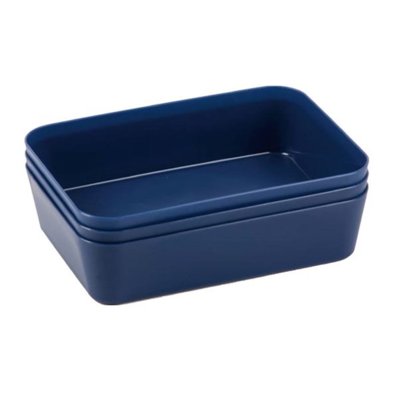 3-Pack Drawer Organizer, Blue