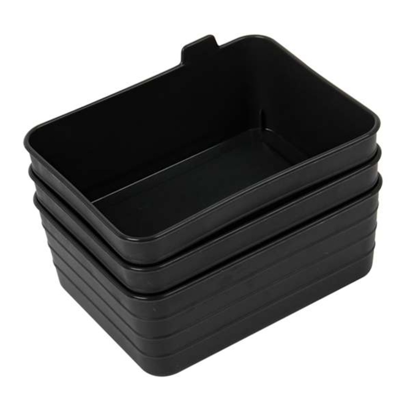 3-Pack Storage Sort Bin, Black