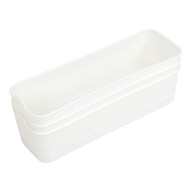 3-Pack Storage Sort Bin, White