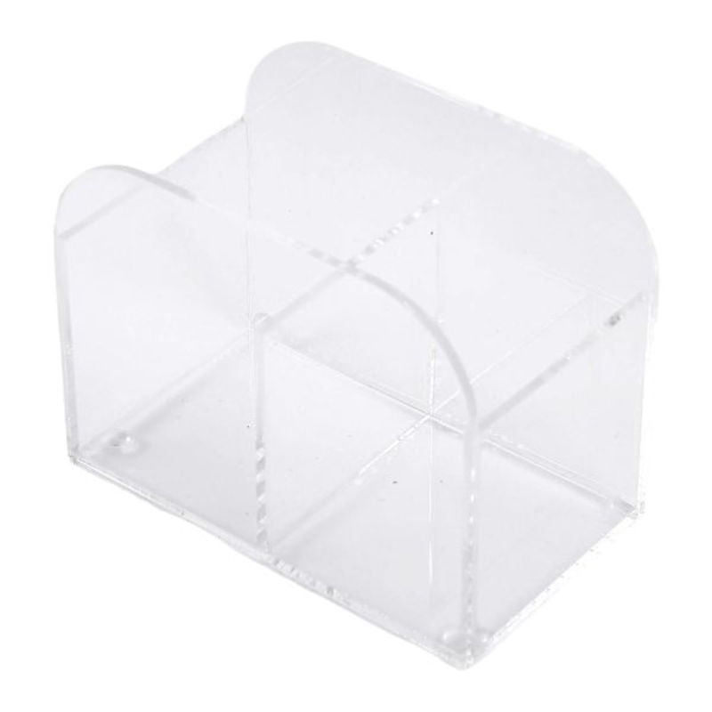 2-Compartment Acrylic Divided Pencil Holder