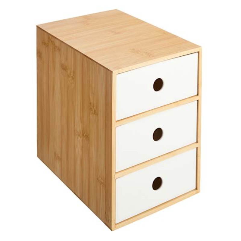 3-Drawer Desktop Organizer Bamboo