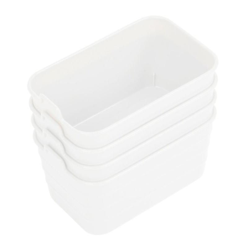 4-Pack Storage Sort Bin, White