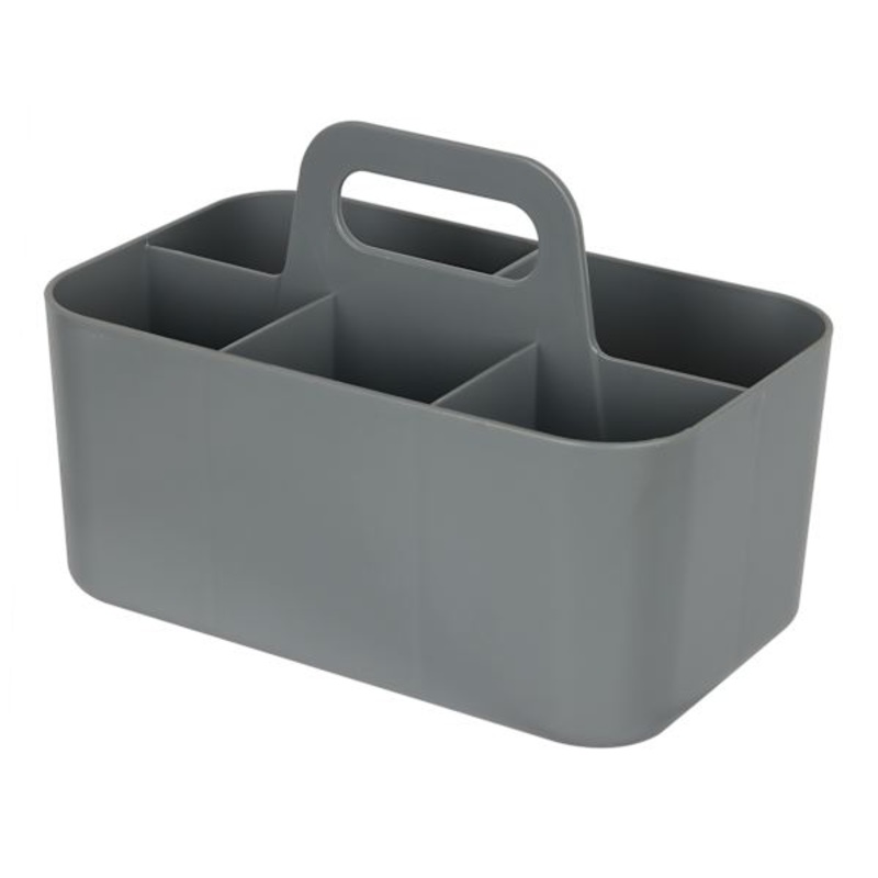 5-Compartment Office Caddy Organizer, Grey