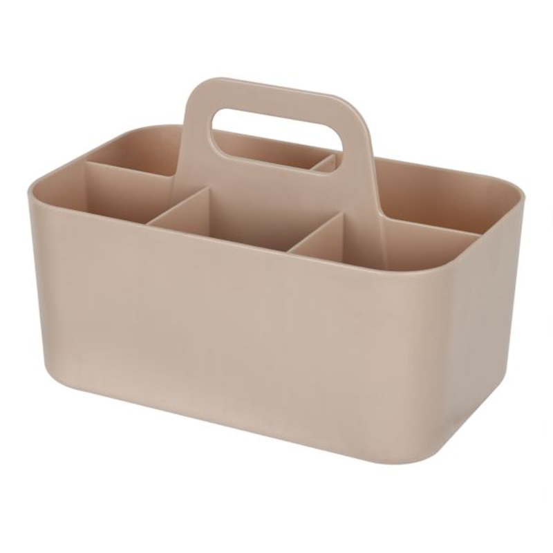 5-Compartment Office Caddy Organizer, Tan
