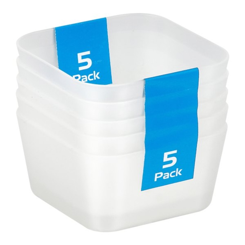 5-Pack Basic Trend Drawer Organizer, Clear