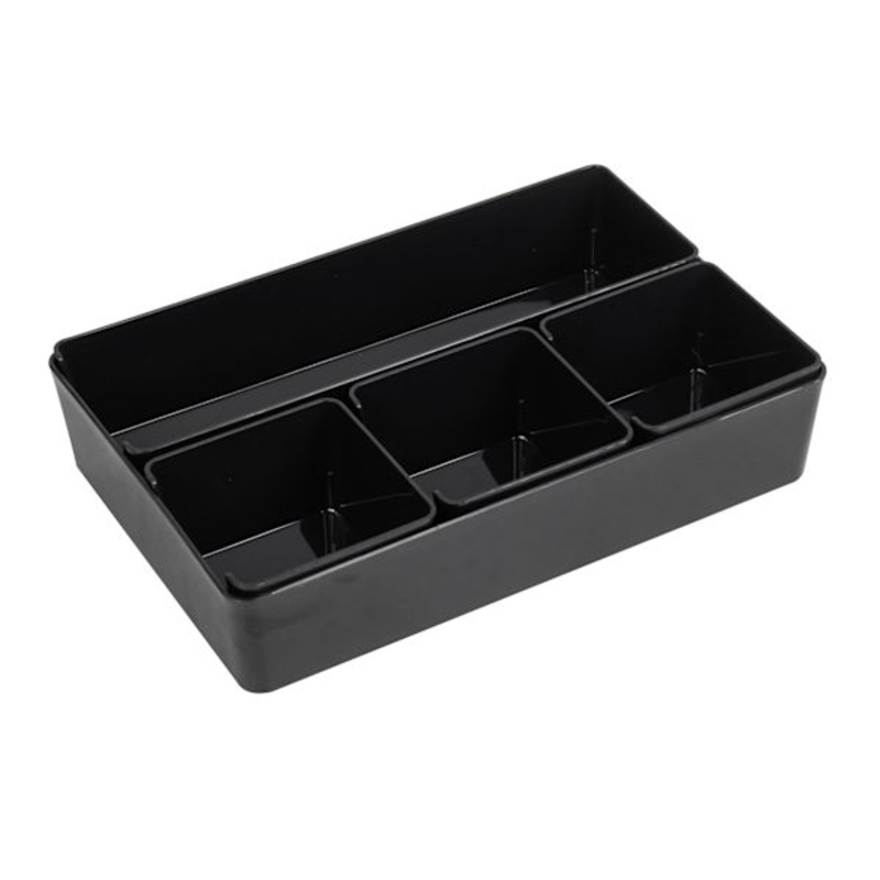 5-Pack Drawer Bin, Black