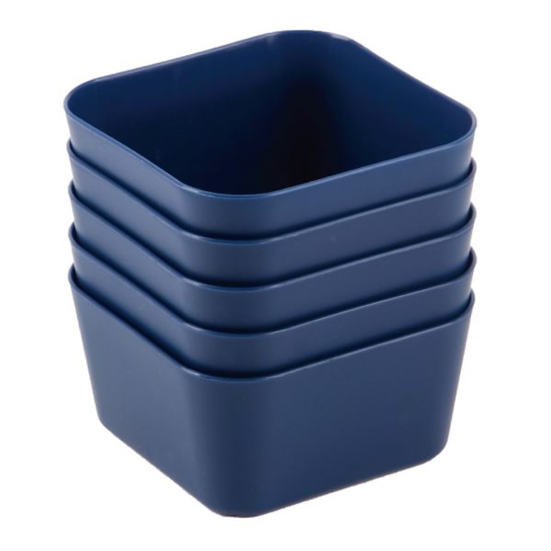 5-Pack Drawer Organizer, Blue