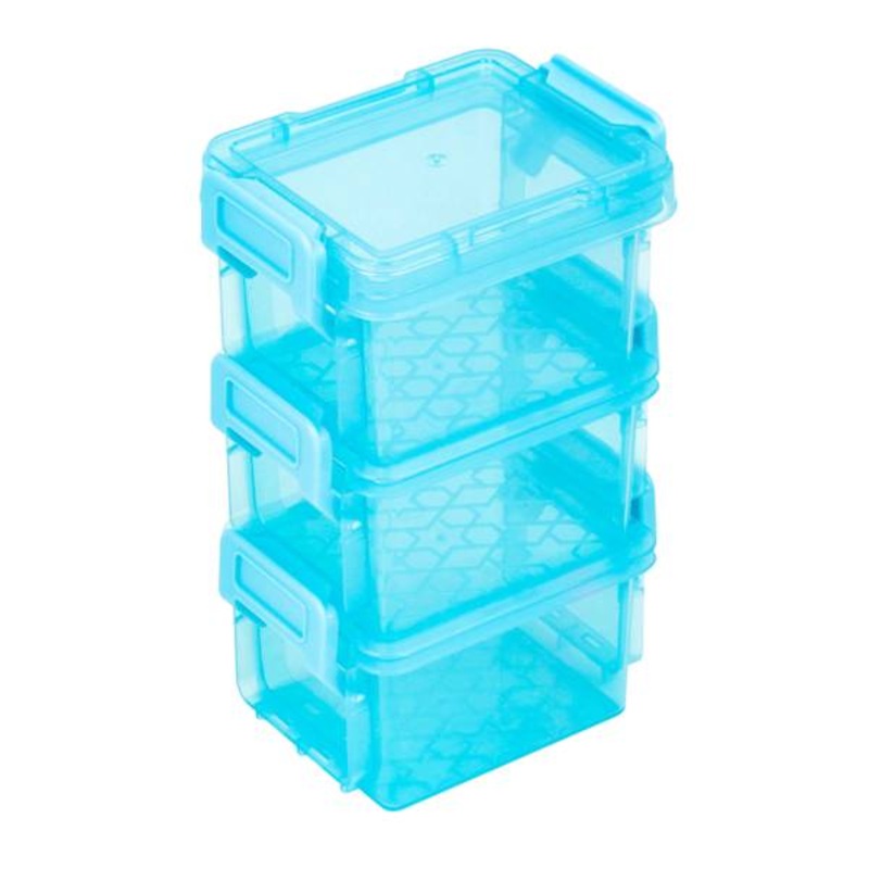 Set of 3 Blue Storage Box, 0.15l
