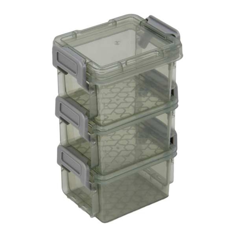 Set of 3 Grey Storage Box, 0.15l