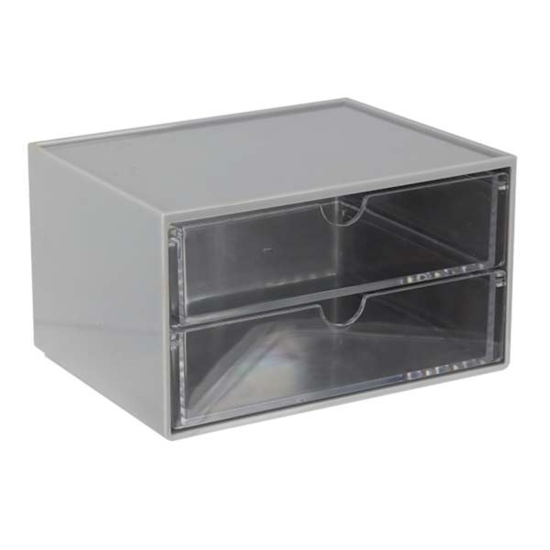 Stackable Desktop Drawer, Grey