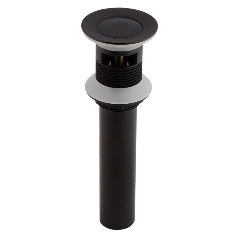 Antique Black Pop Up Drain with Overflow for Bathroom Sink Solid Brass