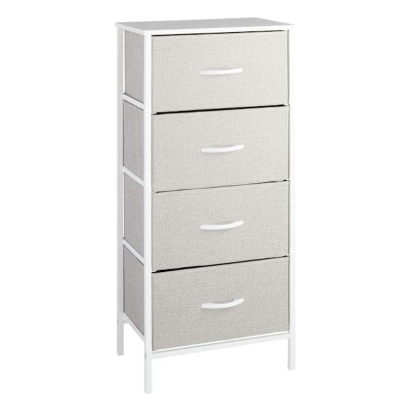Seth 4-Drawer Storage Tower, Light Grey
