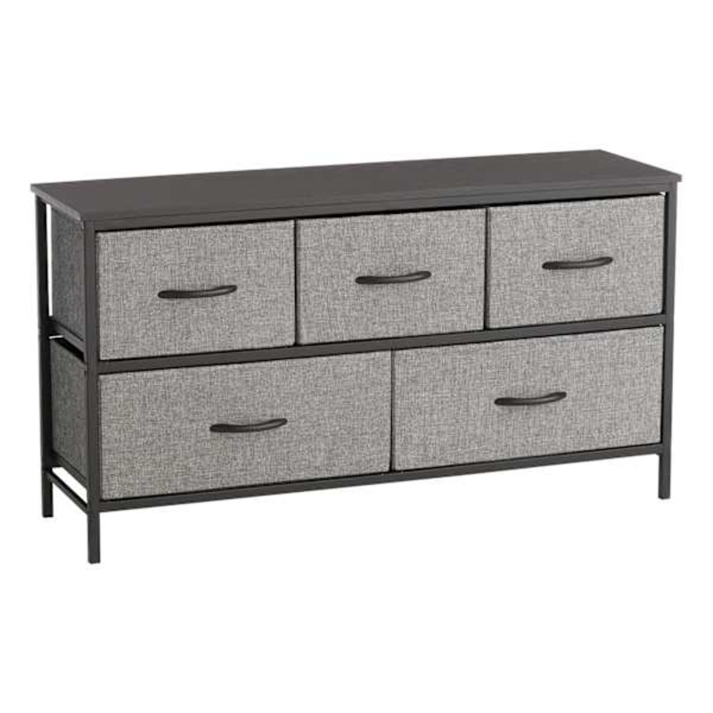 Seth 5-Drawer Storage Chest, Dark Grey