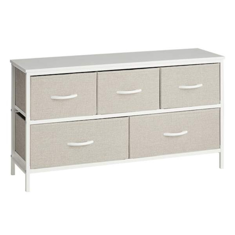 Seth 5-Drawer Storage Chest, Light Grey