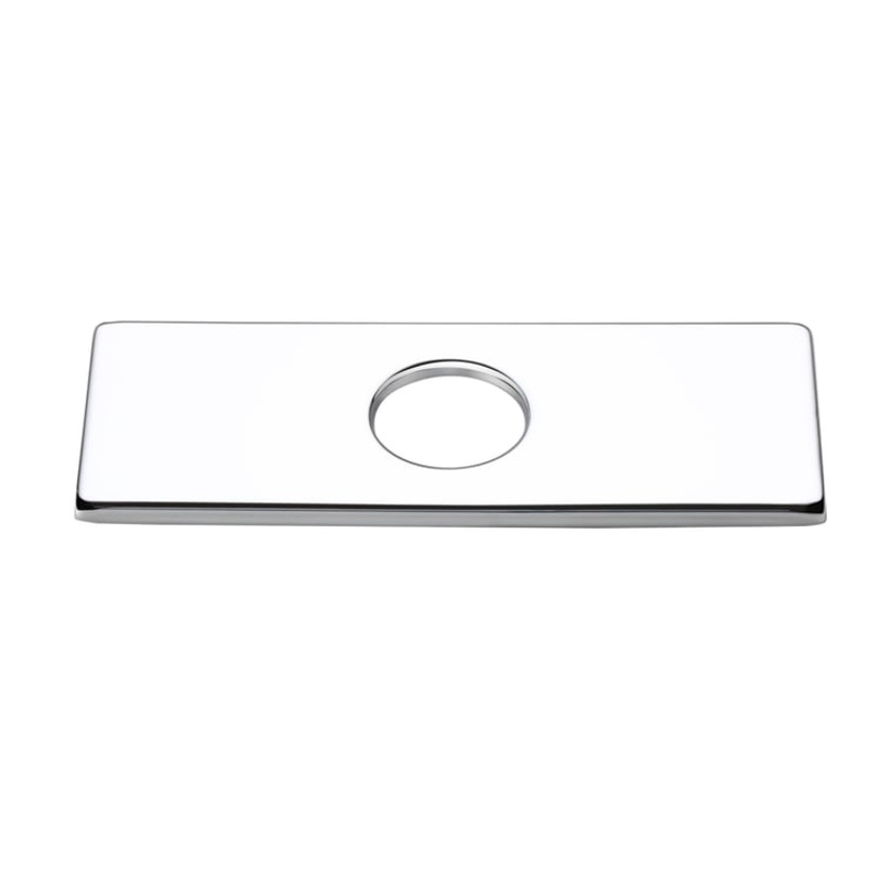 Square Escutcheon Plate Bathroom Vanity Sink Faucet Hole Cover Deck Plate Polished Chrome