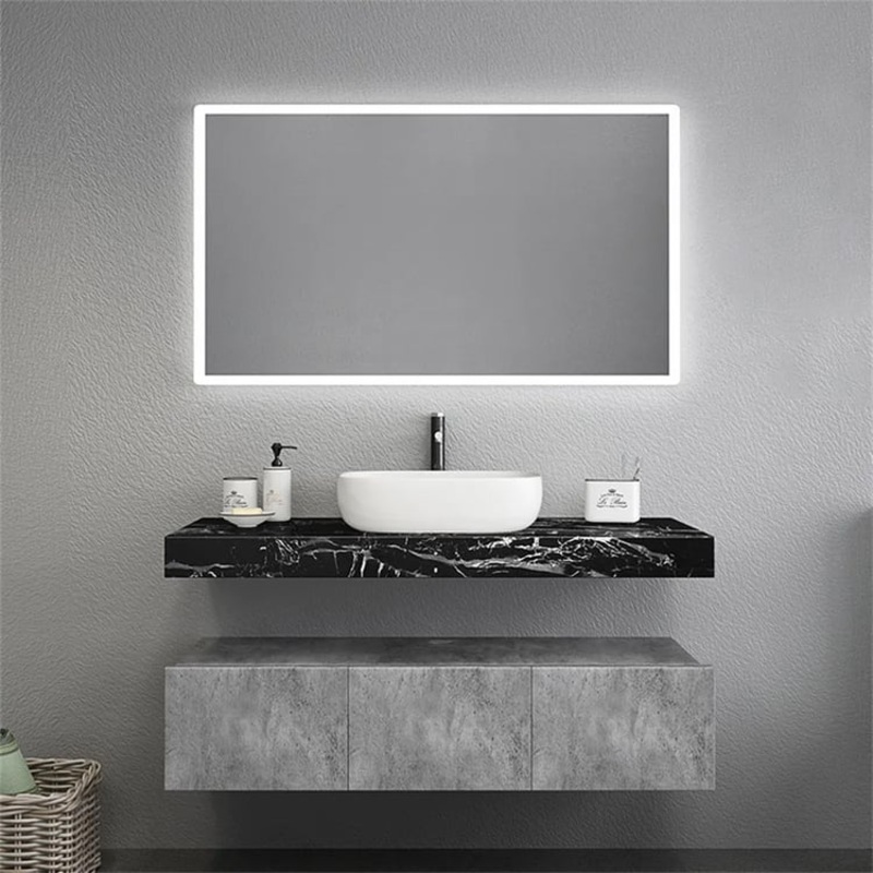 48″ Modern Floating Bathroom Vanity Set with Single Vessel Sink Wall Mounted