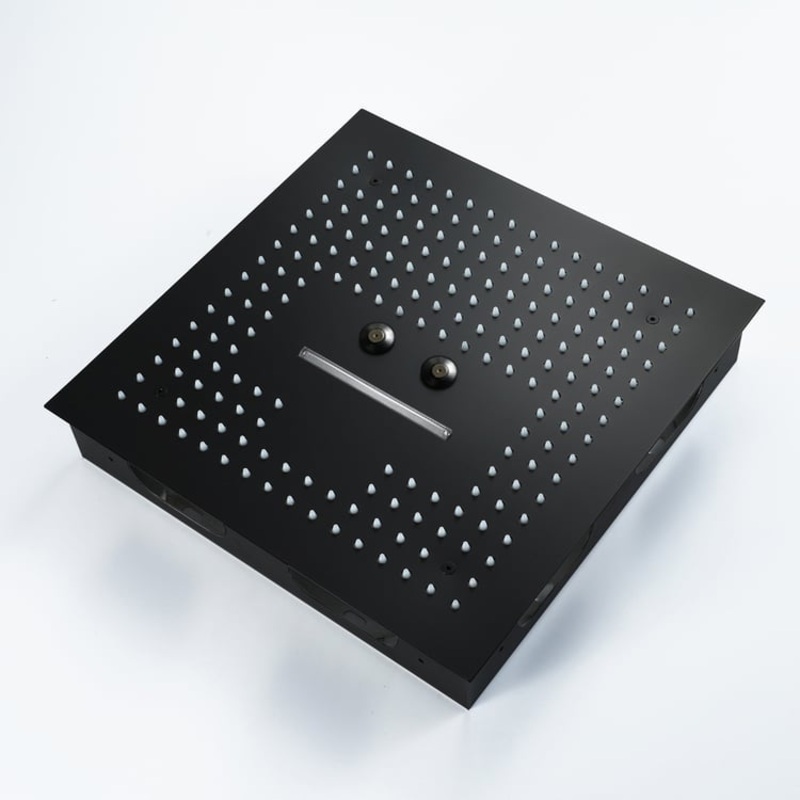 16″ Square Ceiling Showerheads 3 Function 304 Stainless Steel Bathroom LED Shower Head