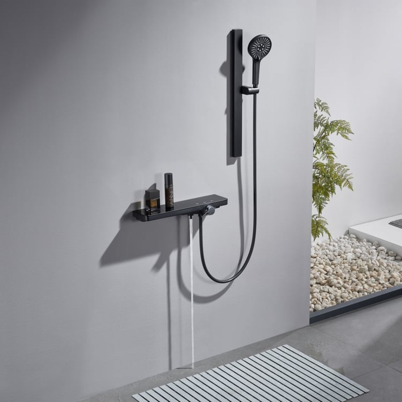 4-Spray Hand Shower with Slide Bar Handheld Shower with High Pressure Spray