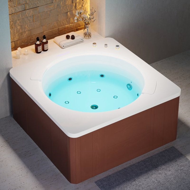 Square Luxury Jacuzzi Bathtub with Ozone Sterilization & Temperature Control  57″