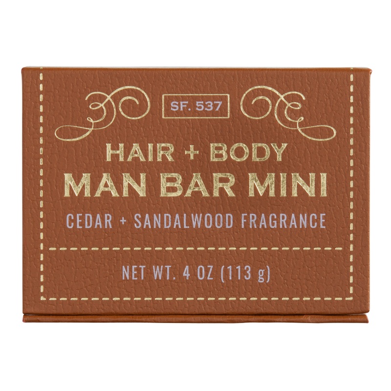 SF Soap Co. Cedar & Sandalwood Mini Man Bar Soap