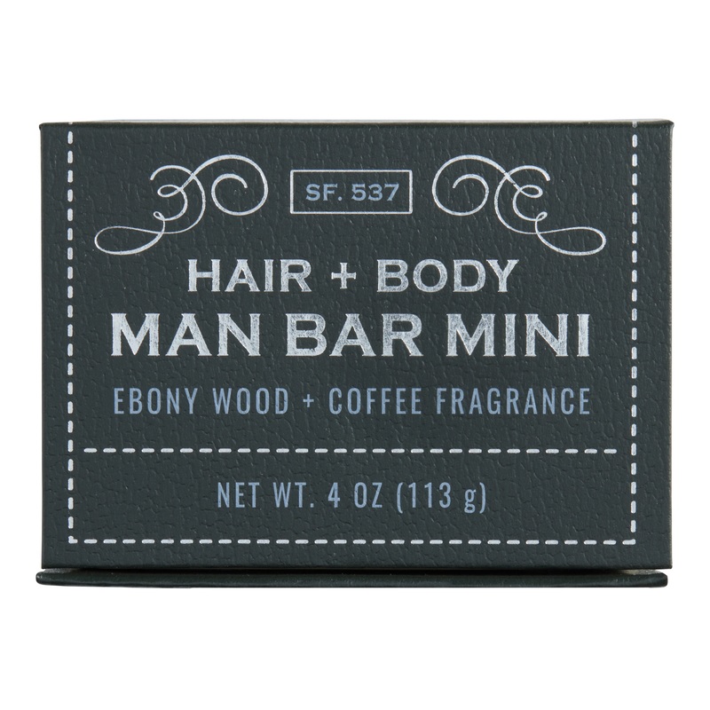 SF Soap Co. Ebony Wood & Coffee Mini Man Bar Soap